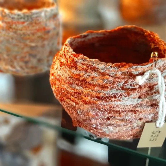 Fiber Art Woven Bowls - Picture 1 of 2